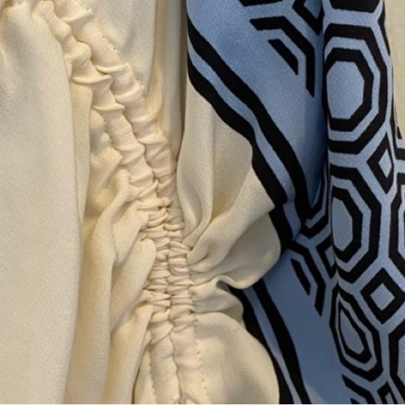 TORY BURCH SLOANE DRESS 46820 Light Chambray Octagon Square size 2 NWT - Picture 14 of 15